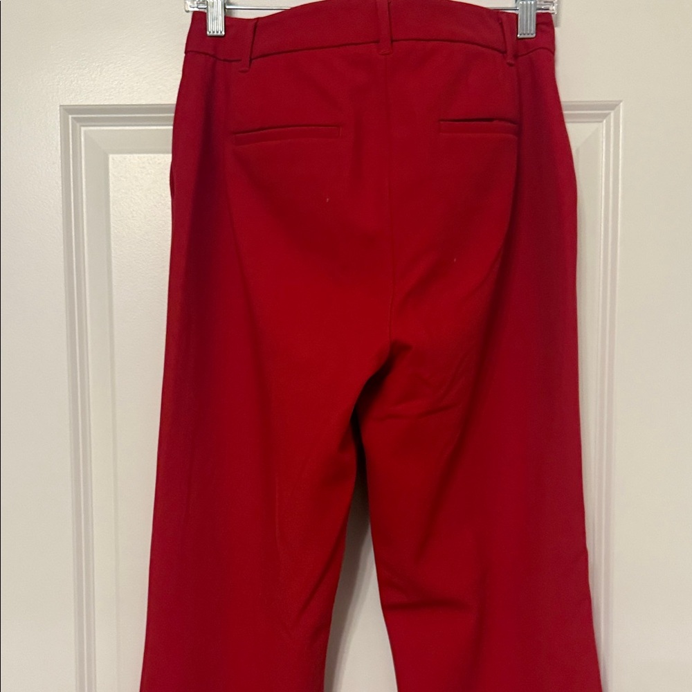 White House Black Market Vibrant Red Flare Pants - Picture 5 of 9